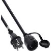 InLine® suojakosketinjatkojohto, Outdoor IP44, kosketussuojattu, 3m