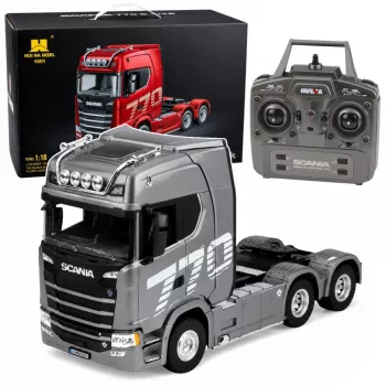 HUINA 32329 Scania 1:18 6-kanavainen RC vetoauto harmaa hopea