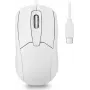 Perixx PERIMICE-209 C W johdollinen USB-C optinen hiiri, 1000 DPI, 3 painiketta, vieritysrulla, molempikätinen, valkoinen