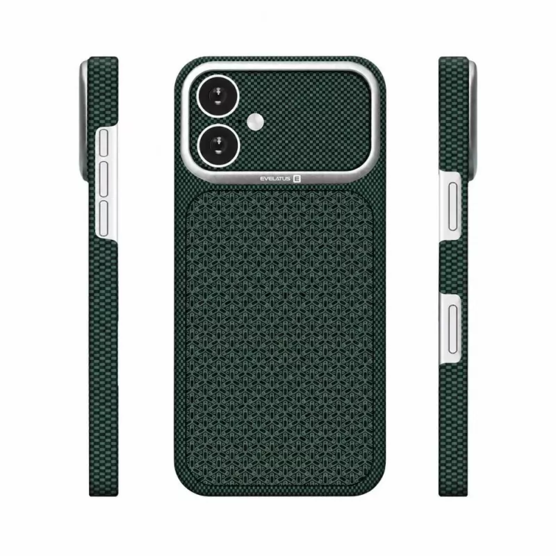 Evelatus Apple iPhone 17 Carbon Premium Edition MagSafe-kuori vihreä
