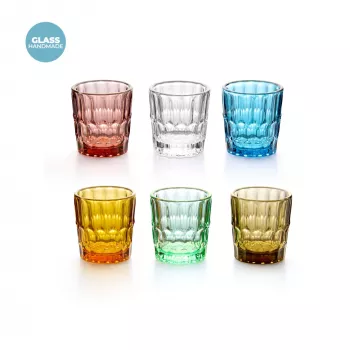 Guzzini Vanity Glass -lasiset 6 shot-lasin setti, värilajiteltu (13140552)
