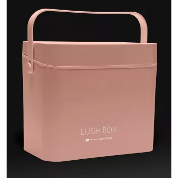 Rio CSBL-EU/1,1 kosmetiikkalaukku Large Lush Box – alumiininen kauneuslaatikko kääntyvillä lokeroilla ja lukittavilla sulkimilla, musta