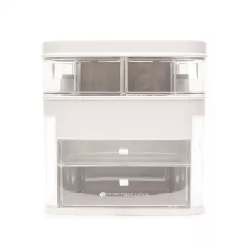 Rio CSSM-EU/1,2 Beauty Box kosmetiikkasäilytys kallistuvilla lokeroilla ja avainlukolla