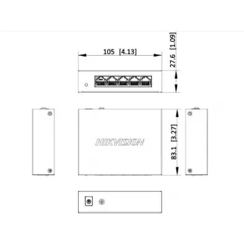 Hikvision DS-3E0505-O 5-porttinen Gigabit-työpöytäkytkin