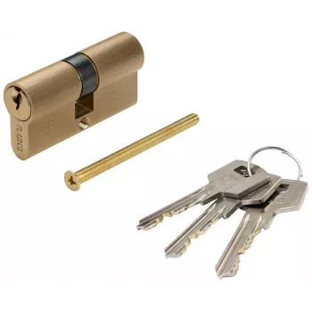 PSG 63.63030.MM messinkinen euro-profiili kaksoissylinterilukko 30/30 mm