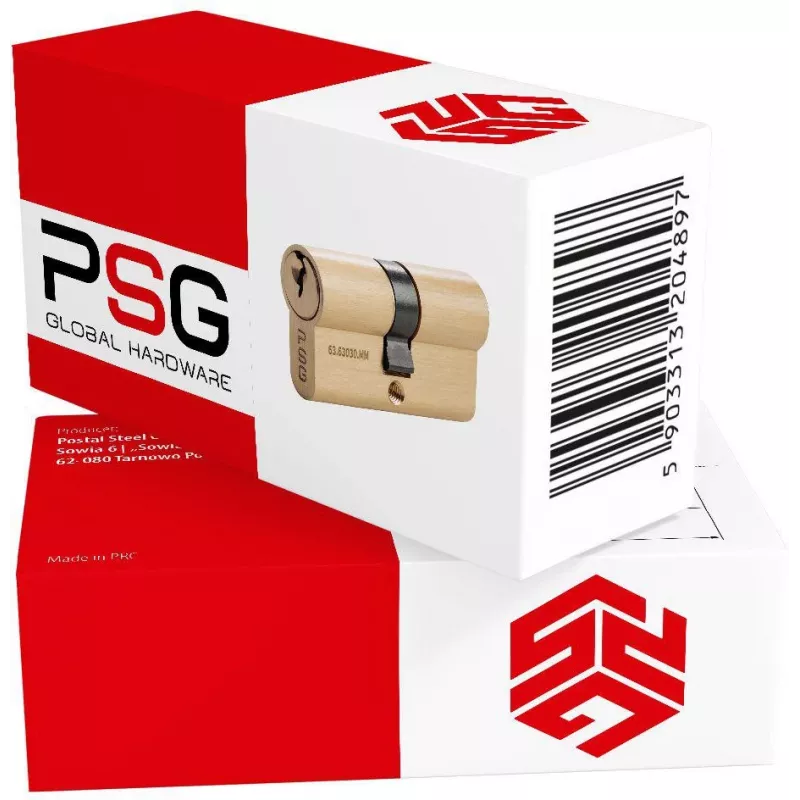 PSG 63.63030.MM messinkinen euro-profiili kaksoissylinterilukko 30/30 mm