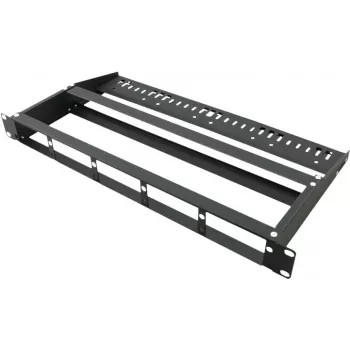 VALUE MPO-paneeli 3 moduulille - sokkeli kuitu-kasetille - räkkikiinnitys - musta - 1U (19 inch)