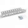 Triton RAC-PP-X03-C1 10-porttinen 1U tyhjä Keystone-patchpaneeli, harmaa