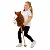 LEAN TOYS keppihevonen laukka- ja hirnumisäänillä, ruskea, 100 cm