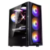 Zalman N4 Rev.1 Mid-Tower ATX-kotelo, 6 ARGB-tuuletinta, karkaistu lasi, musta