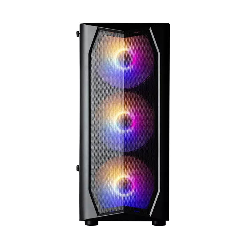 Zalman N4 Rev.1 Mid-Tower ATX-kotelo, 6 ARGB-tuuletinta, karkaistu lasi, musta