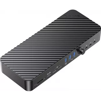 ORICO DKA22-V1-EU-BK-EP USB-C 10Gbps DisplayLink-telakka 4x 4K@60Hz näytöillä ja 60W Power Delivery