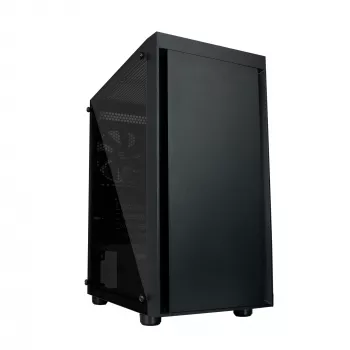 Zalman T3 PLUS mATX Mini-Tower PC-kotelo, musta, akryyli-ikkuna, 2 tuuletinta