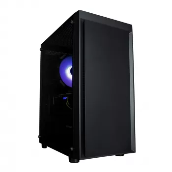 Zalman T3 PLUS mATX Mini-Tower PC-kotelo, musta, akryyli-ikkuna, 2 tuuletinta