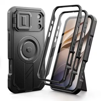 TECH-PROTECT Kevlar MagSafe 2 kpl:n sarja kotelo iPhone 17 Pro Max / 18 Pro Max - musta