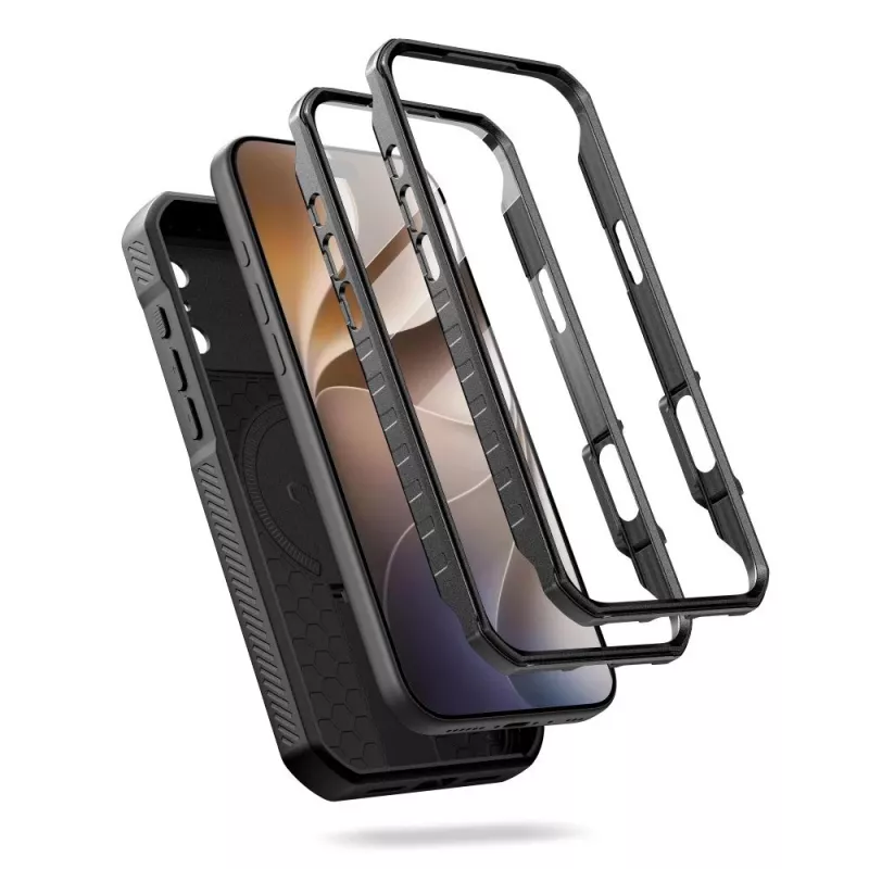 TECH-PROTECT Kevlar MagSafe 2 kpl:n sarja kotelo iPhone 17 Pro Max / 18 Pro Max - musta