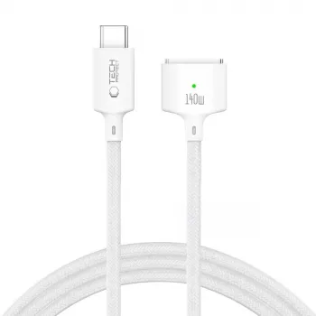 TECH-PROTECT MMC01 Ultraboost magneettinen MacBook-kaapeli USB-C - MagSafe 3 140W 300cm valkoinen
