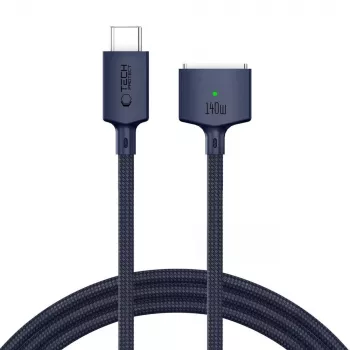 TECH-PROTECT MMC01 Ultraboost magneettinen MacBook-kaapeli USB-C - MagSafe 3 140W 300cm keskiyönsininen