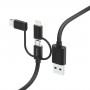 Hama 00201536, 1,5 m, USB A, USB C, USB 2.0, 480 Mbit/s, musta