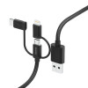 Hama 00201536, 1,5 m, USB A, USB C, USB 2.0, 480 Mbit/s, musta