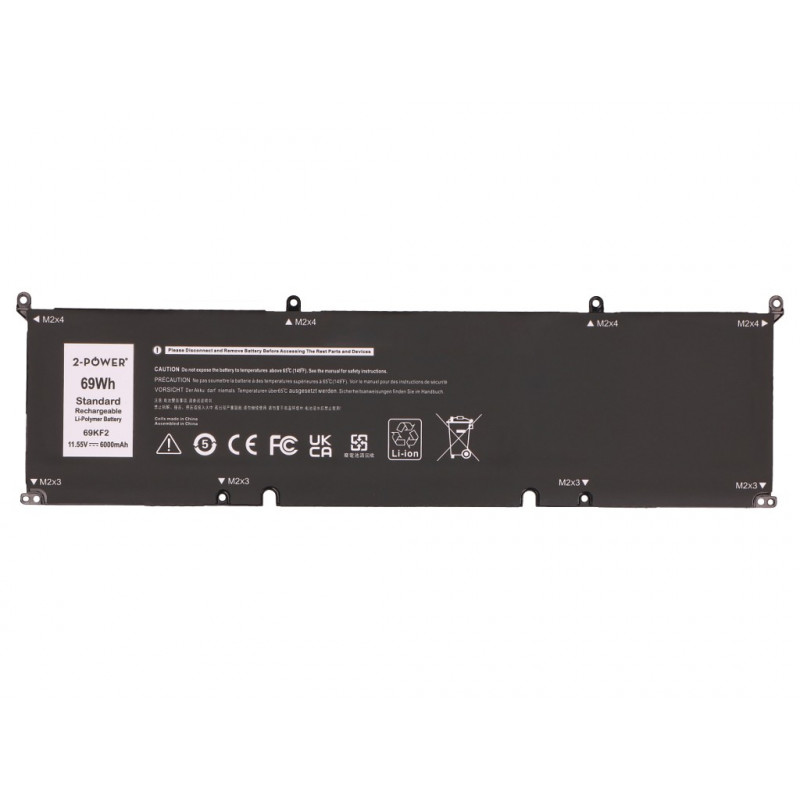 2-Power pääakku Dell Precision 5550 - akku - 69 mAh (2P-70N2F)