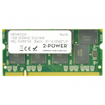 2-power 1GB PC2700 333MHz SODIMM - 1 GB - DDR (2P-CT12864X335)