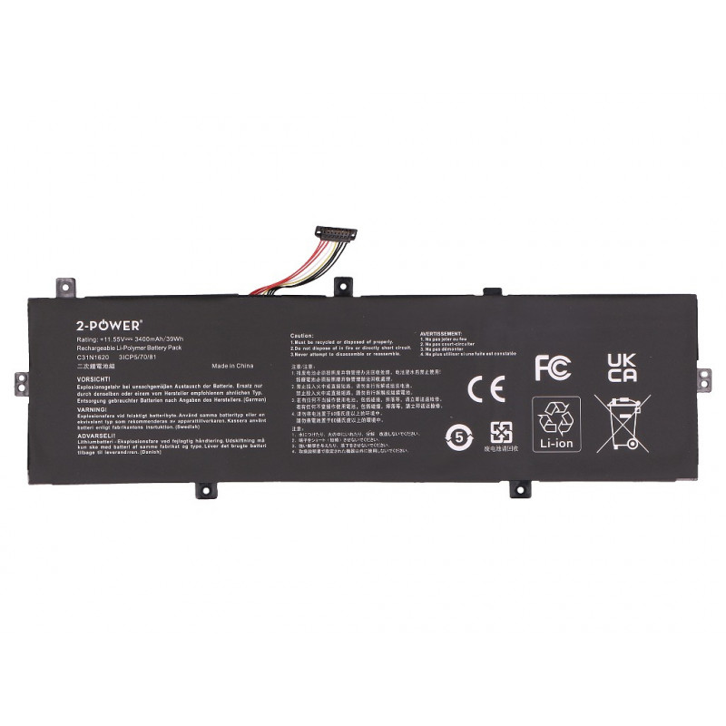 2-power pääakku Asus ZenBook UX430 -sarja - akku - 3 400 mAh (2P-C31N1620)