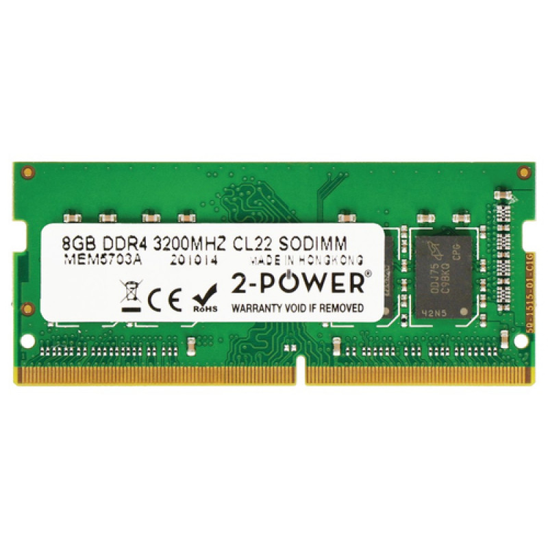 2-power 2P-KRVFX - 8 GB - 1 x 8 GB - DDR4 - 3200 MHz