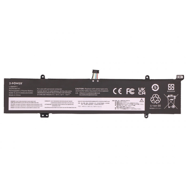 2-power pääakku-paketti Lenovo YOGA C940-15IRH - akku - 53 Wh (2P-L18D4PF1)