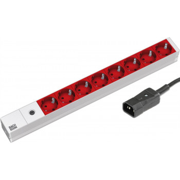 Bachmann 48,26 cm pistorasia, 8xCEE7/3 C14-pistoke alumiini pituus 8 m - (offline-) UPS - 19