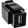 InLine USB 2.0 Snap-In -moduuli - USB A -liitin/ B -liitin - musta kotelo