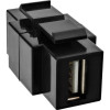 InLine USB 2.0 Snap-In -moduuli - USB A -liitin/ B -liitin - musta kotelo