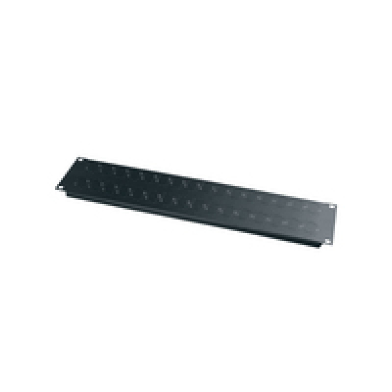Vaddio Middle Atlantic - läpivientilevy liitäntää varten - musta jauhemaalaus - 2U - 48,3 cm (19 tuumaa)
