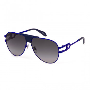 JUSTCAVALLI unisex-aurinkolasit SJC095-6201HR kulmikas musta harmaa gradient 62 mm