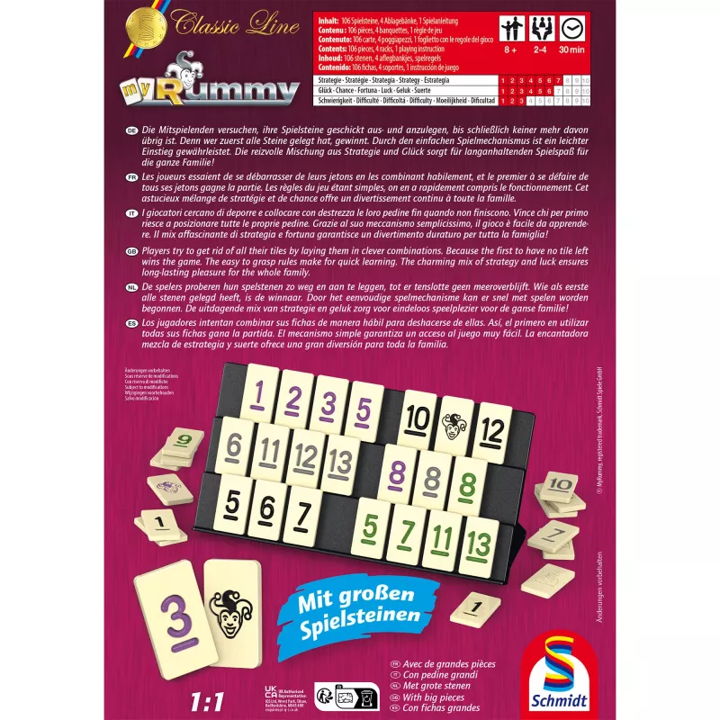 Schmidt Spiele Classic Line MyRummy metallirasiassa