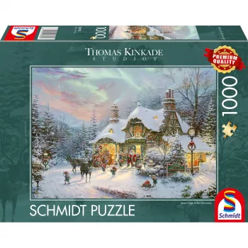 Schmidt Spiele Thomas Kinkade Studios: Santa's Night Before Christmas 1000 palan palapeli