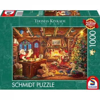 Schmidt Spiele Thomas Kinkade Studios: Santa Checks the Wishlist 1000 palan palapeli