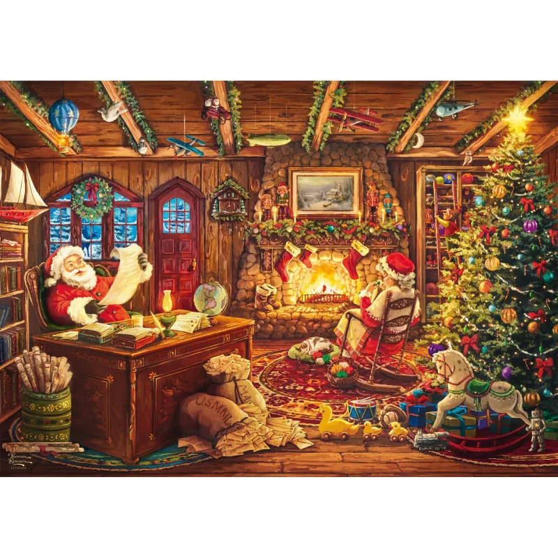 Schmidt Spiele Thomas Kinkade Studios: Santa Checks the Wishlist 1000 palan palapeli