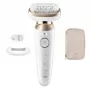 Braun Silk-épil 9 Flex SES9-011 3D epilaattori, märkä ja kuiva, valkoinen/kulta