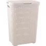Curver Style 60L pyykkikori rottinkiefektillä valkoinen