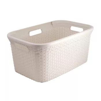 CURVER pyykkikori Style 45L 59,2x38x27cm kermanvalkoinen