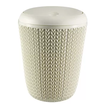 CURVER Knit 7L pyöreä kylpyhuoneen roskakori valkoinen