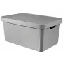 Curver Infinity Recycled 45L säilytyslaatikko kannella, harmaa, 56x39x27 cm