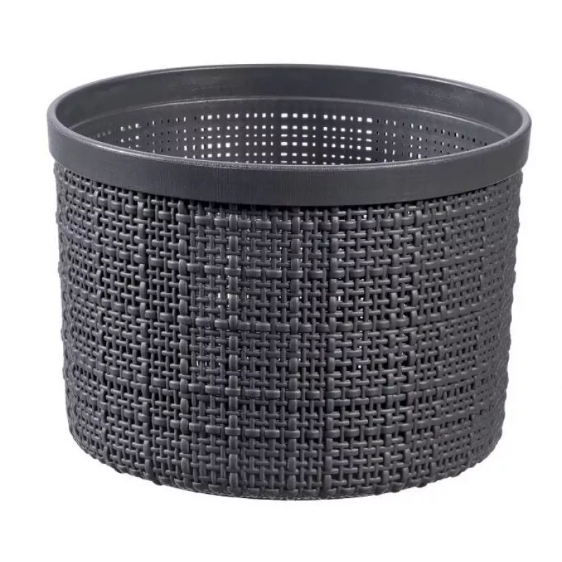 CURVER kori kannella Jute pyöreä 2L Ø17x13cm tummanharmaa