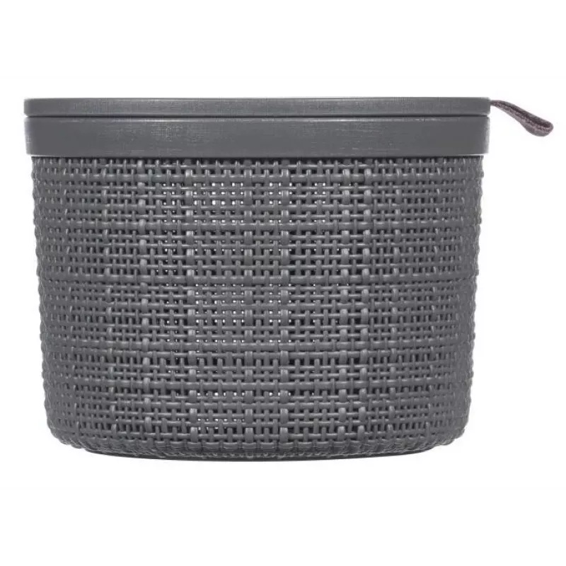 CURVER kori kannella Jute pyöreä 2L Ø17x13cm tummanharmaa