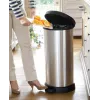 Curver Deco pyöreä poljinroskis 50L musta hopea metalliefekti