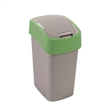 CURVER Flip Bin 9L roskis hopea/vihreä