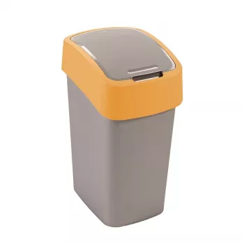 Curver Flip Bin 9L roskis hopea/keltainen