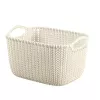 CURVER Knit Collection suorakaiteen muotoinen säilytyskori S 8L valkoinen 30x22x17 cm