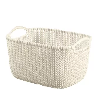 CURVER Knit Collection suorakaiteen muotoinen säilytyskori S 8L valkoinen 30x22x17 cm